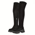 Damen Stretch Plateau Overknee Stiefel – Modische High Heel Langschaft-Boots